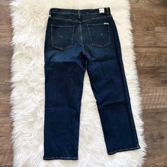 NWT HUDSON Noa JEANS Size 31 Mid Rise Crop Straight Leg Effrie Wash Blue NEW - Picture 11 of 15